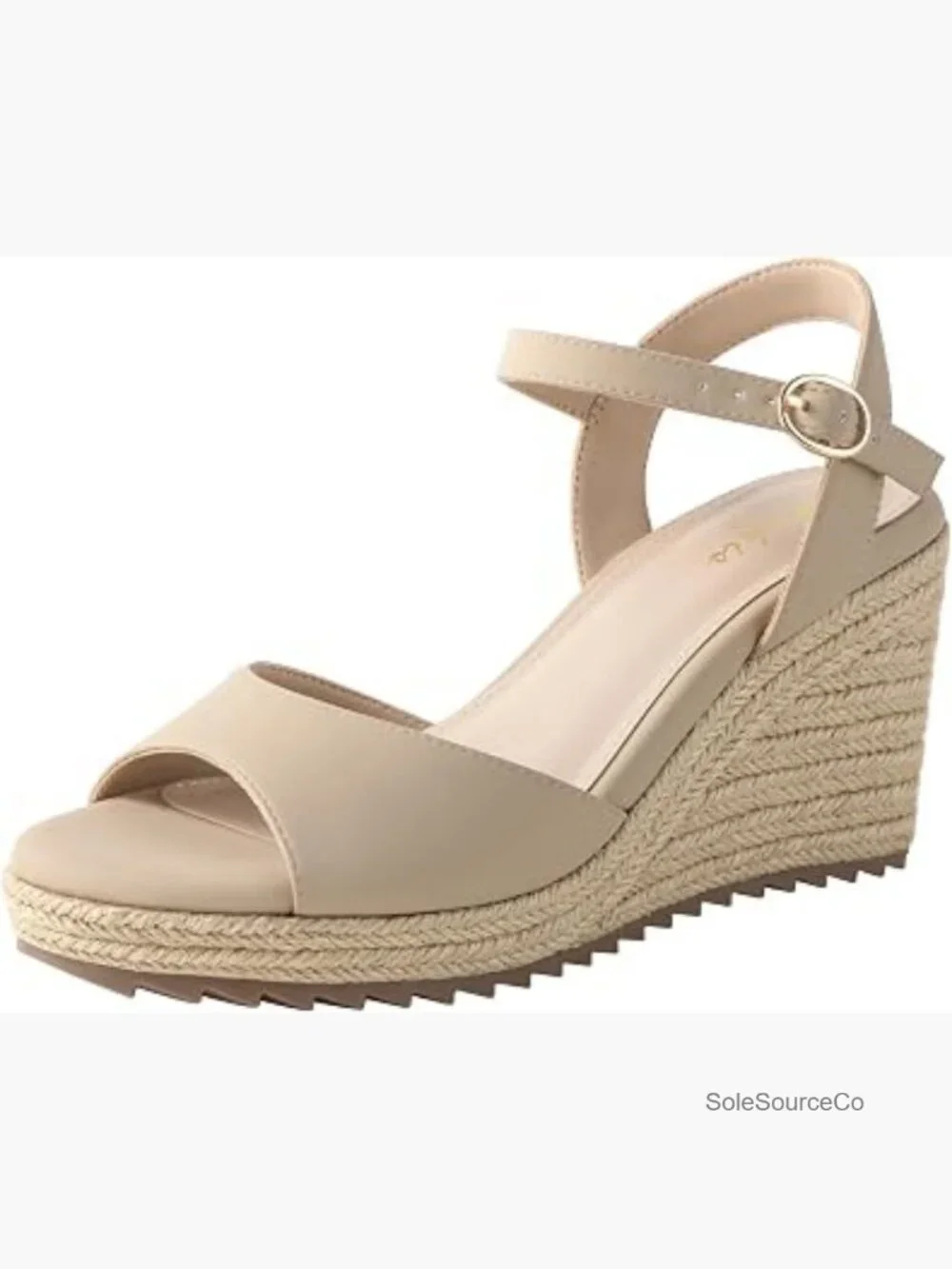 Women Espadrilles Wedge Sandals Peep Toe Ankle Strap Platform Heels Summer